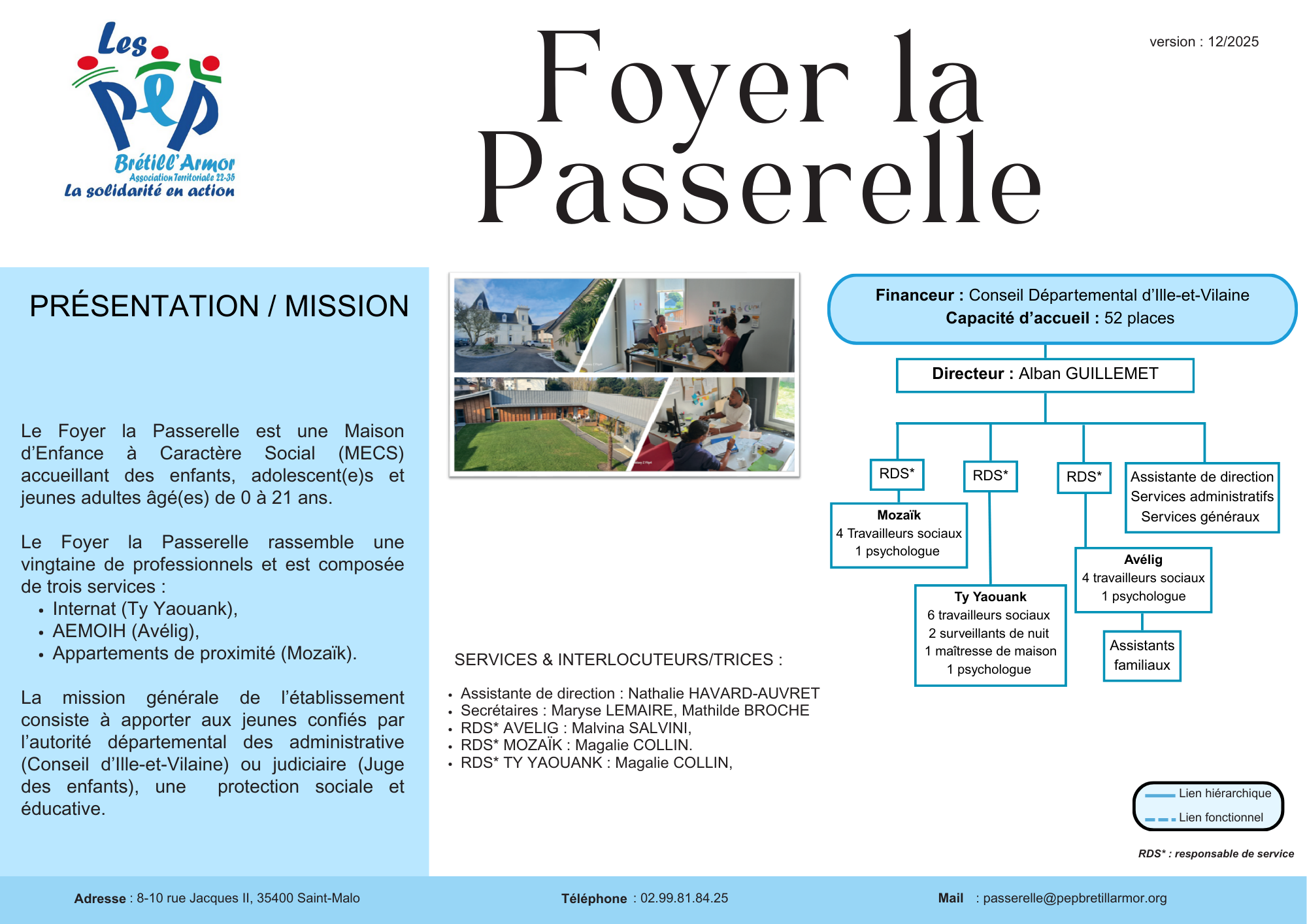 Public accueilli Foyer La Passerelle