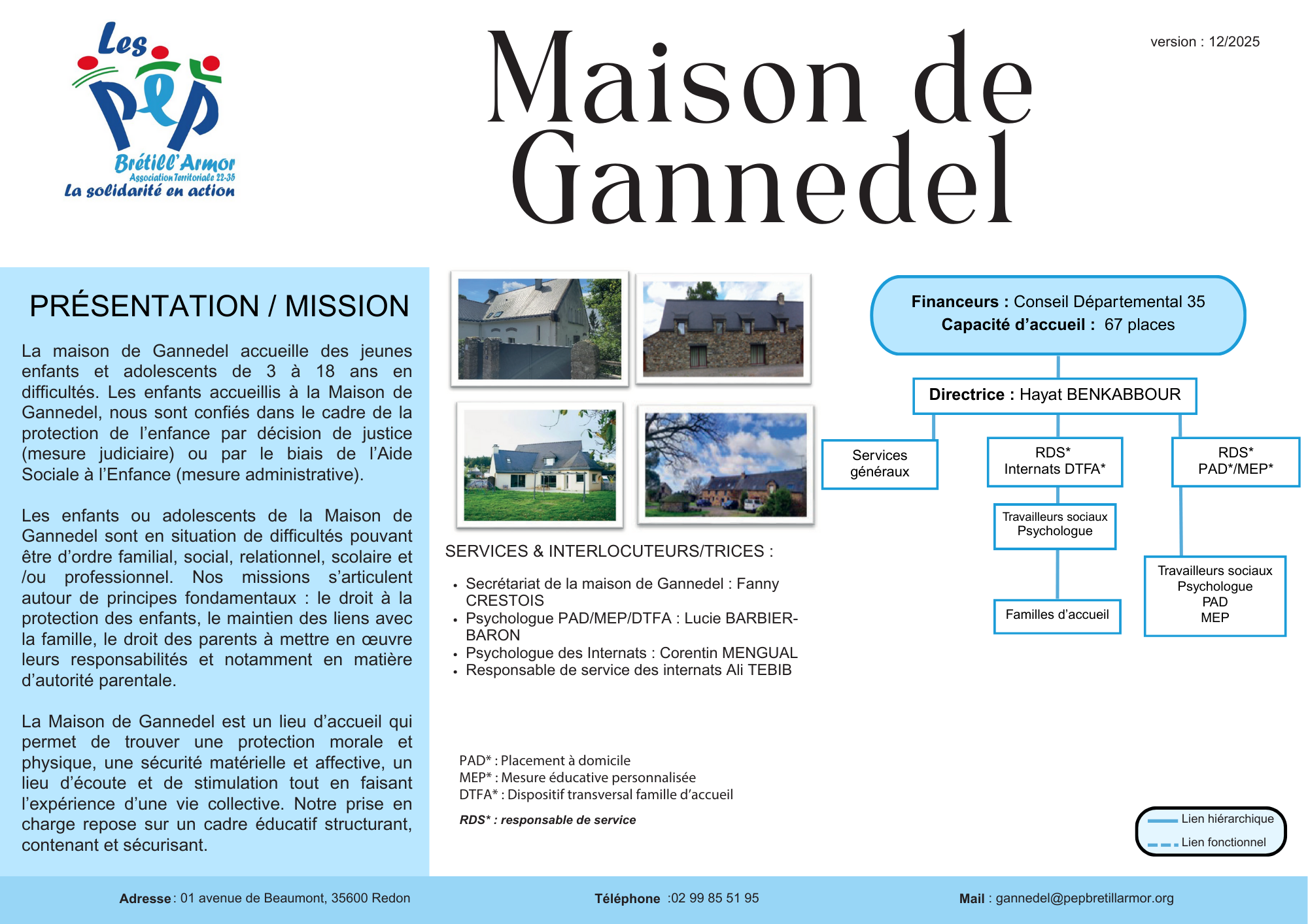 Public accueilli Maison de Gannedel