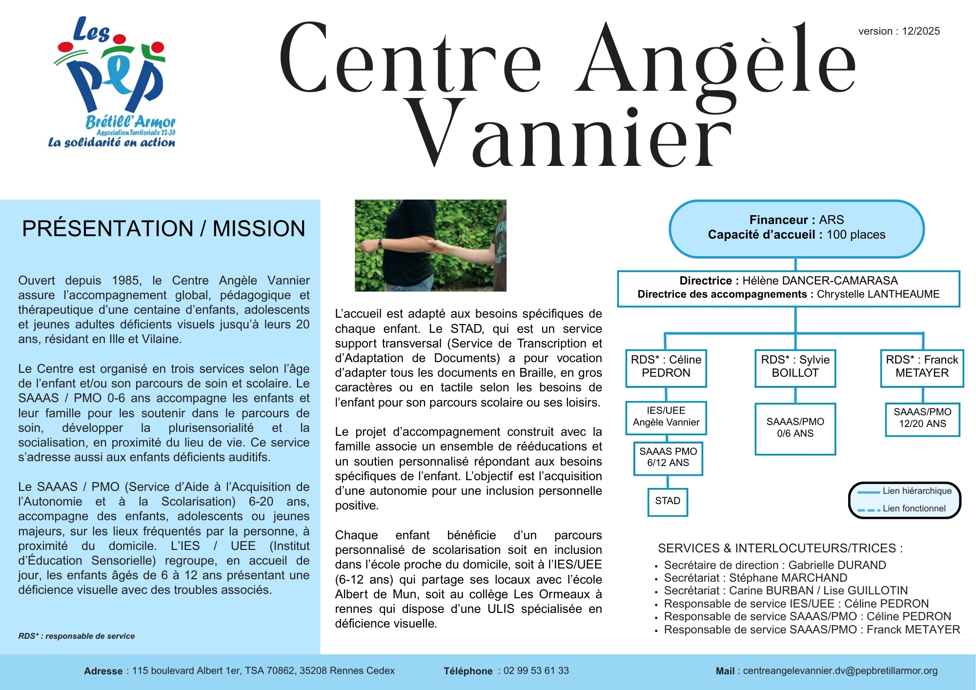 Public accueilli Centre Angèle Vannier