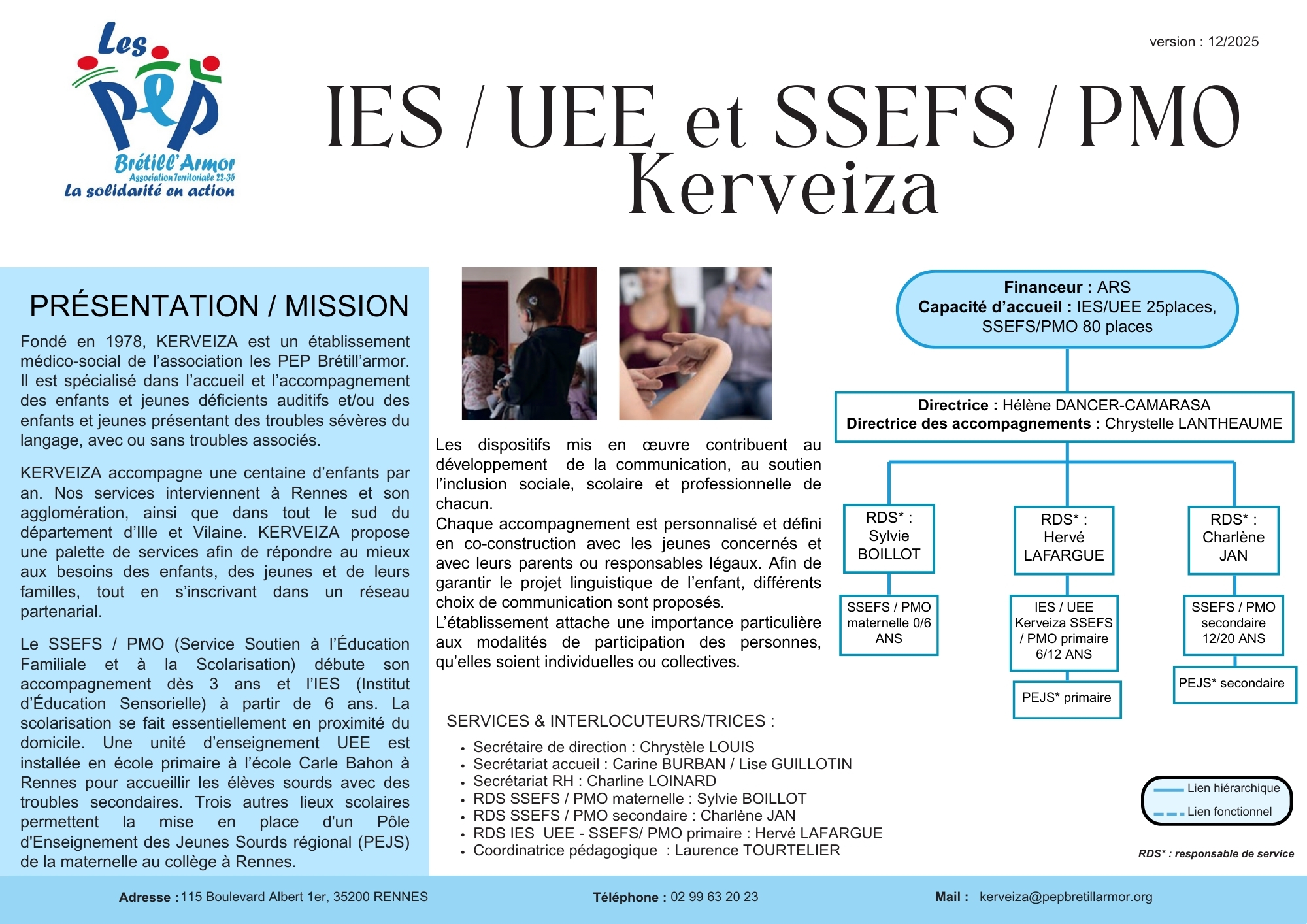 Projet d'établissement IES/SSEFS Kerveiza